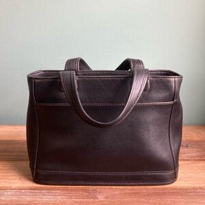 Vintage Coach 9303 Black Leather Bleecker Satchel Bag